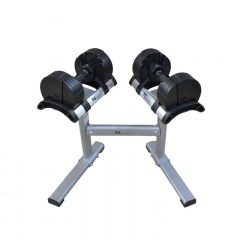 Sports Stock 2х20 кг с подставкой из каталога разборных (наборных) гантелей в Красноярске по цене 32300 ₽