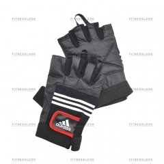 Adidas тяжелоатлетические - кожаные S/M из каталога пар тренажерных перчаток в Красноярске по цене 2130 ₽