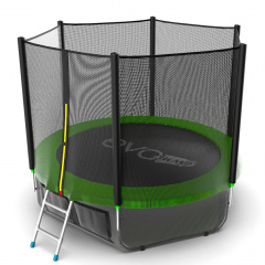 Батут с защитной сеткой Evo Jump External 8ft (Green) + Lower net в Красноярске по цене 22190 ₽