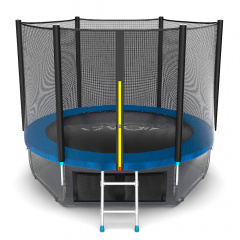 Батут с защитной сеткой Evo Jump External 8ft (Blue) + Lower net в Красноярске по цене 22190 ₽