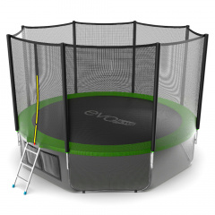 Evo Jump External 12ft (Green) + Lower net из каталога батутов с защитной сеткой в Красноярске по цене 26520 ₽