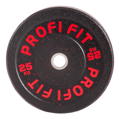 Profi Fit бамперный черный 25 кг из каталога гирь в Красноярске по цене 15804 ₽