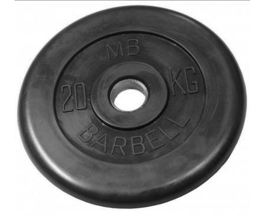 MB Barbell (металлическая втулка) 20 кг / диаметр 51 мм из каталога дисков, грифов, гантелей, штанг в Красноярске по цене 7741 ₽