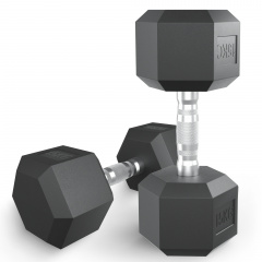 UnixFit гексагональная 15 кг из каталога обрезиненных гантелей в Красноярске по цене 6190 ₽