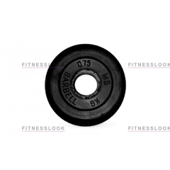 MB Barbell черный - 26 мм - 0.75 кг из каталога дисков для штанги с посадочным диаметром 26 мм.  в Красноярске по цене 490 ₽