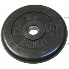 MB Barbell черный - 30 мм - 25 кг из каталога дисков для штанги с посадочным диаметром 30 мм.  в Красноярске по цене 7428 ₽