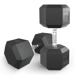 UnixFit гексагональная 40 кг из каталога обрезиненных гантелей в Красноярске по цене 14890 ₽