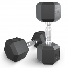 UnixFit гексагональная 10 кг из каталога обрезиненных гантелей в Красноярске по цене 3740 ₽