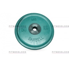 MB Barbell евро-классик зеленый - 50 мм - 50 кг из каталога защит пола в Красноярске по цене 39522 ₽
