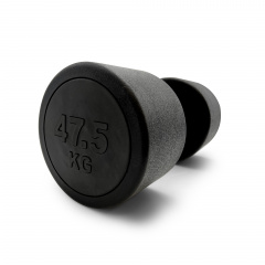 UnixFit PRO круглая 47,5 кг DBRND47_5PBK из каталога обрезиненных гантелей в Красноярске по цене 17890 ₽