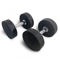UnixFit PRO круглая 12,5 кг DBRND12_5PBK из каталога обрезиненных гантелей в Красноярске по цене 4890 ₽
