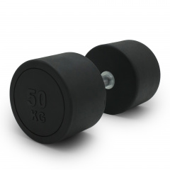 UnixFit PRO круглая 50 кг DBRND50PBK из каталога обрезиненных гантелей в Красноярске по цене 18890 ₽