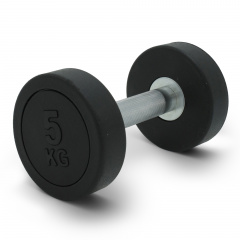 UnixFit PRO круглая 5 кг DBRND5PBK из каталога обрезиненных гантелей в Красноярске по цене 1890 ₽