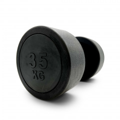 UnixFit круглая 35 кг DBRND35PBK из каталога обрезиненных гантелей в Красноярске по цене 13290 ₽
