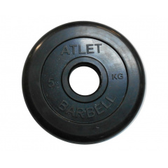 MB Barbell ATLET 5 кг / диаметр 51 мм из каталога дисков для штанги с посадочным диаметром 50 мм. в Красноярске по цене 2350 ₽