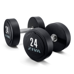 ZVO-DBPU-1643-GY 14 кг (пара) в Красноярске по цене 29670 ₽ в категории обрезиненные гантели Ziva