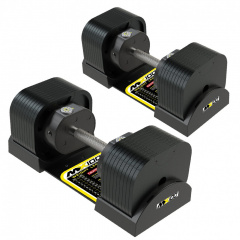 MX Select MX100 EVO, рифленая стальная рукоять, вес 5.9-45.4 кг, 2 шт из каталога разборных (наборных) гантелей в Красноярске по цене 79480 ₽