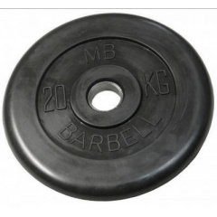 MB Barbell 20 кг металлическая втулка из каталога дисков для штанги с посадочным диаметром 30 мм.  в Красноярске по цене 8290 ₽