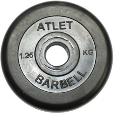 MB Barbell ATLET 1.25 кг из каталога дисков для штанги с посадочным диаметром 26 мм.  в Красноярске по цене 1020 ₽