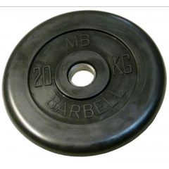 MB Barbell 20 кг металлическая втулка из каталога дисков для штанги с посадочным диаметром 26 мм.  в Красноярске по цене 8290 ₽