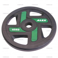 AeroFit Alex полиуретановый 50 мм - 15 кг из каталога дисков для штанги с посадочным диаметром 50 мм. в Красноярске по цене 7820 ₽