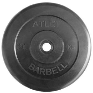 MB Barbell Atlet 51 мм - 20 кг из каталога дисков, грифов, гантелей, штанг в Красноярске по цене 6460 ₽
