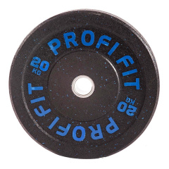 Profi Fit бамперный черный 20 кг из каталога дисков для штанги с посадочным диаметром 50 мм. в Красноярске по цене 14550 ₽